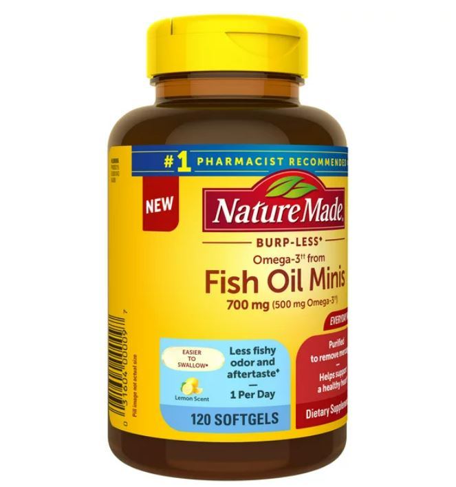 Nature Made Burp Less Omega Fish Oil Supplements Mg Minis